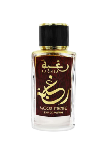 Raghba Wood Intense fragrance bottle – reference image for decant samples at CologneCove