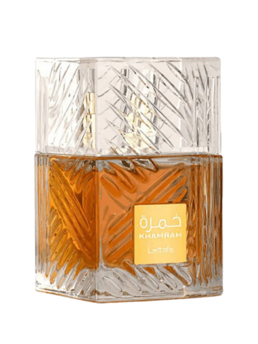 Lattafa Khamrah fragrance bottle – reference image for decant samples at CologneCove